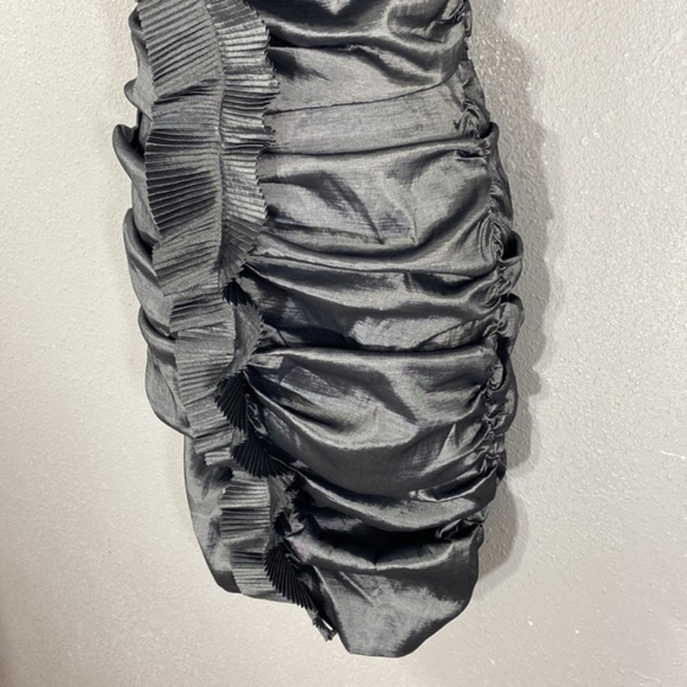 NWT Calvin Klein gunmetal silver gray ruching bodycon dress 4 N21 - Picture 8 of 11